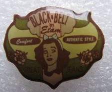 Pin's Black Belt by Etam Great Jeans Authentic style #846