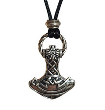 Collier pendentif couple marteau de Thors nœud celtique viking bijoux...