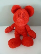 G1/2. DOUDOU PELUCHE DISNEY NICOTOY MICKEY ROUGE TRES BON ETAT