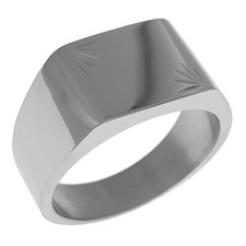 Chevalière Homme en Acier inoxydable - Taille 64 Disponible - Neuve