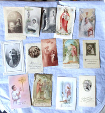 Lot 15 cartes communion anciennes images pieuses années 30-40 Ardennes Holy card