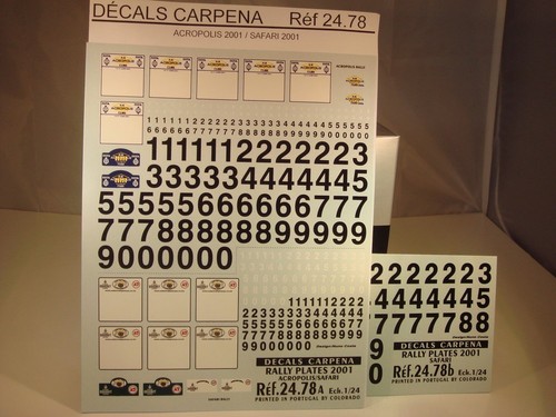 Decals plaques rallye de - decals, 1/24