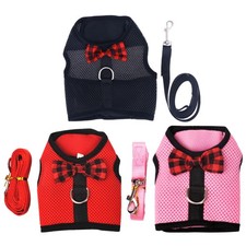  Ensemble de 3 harnais de promenade pour petits animaux - Gilet en maille douce