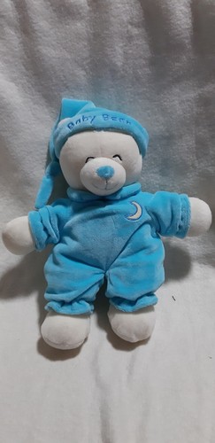 Doudou peluche ours bleu - peluche,