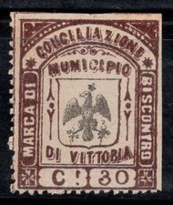 Victoire - Neuf ** 100% Italie fiscal 30 cents, Striker, Marron/Noir