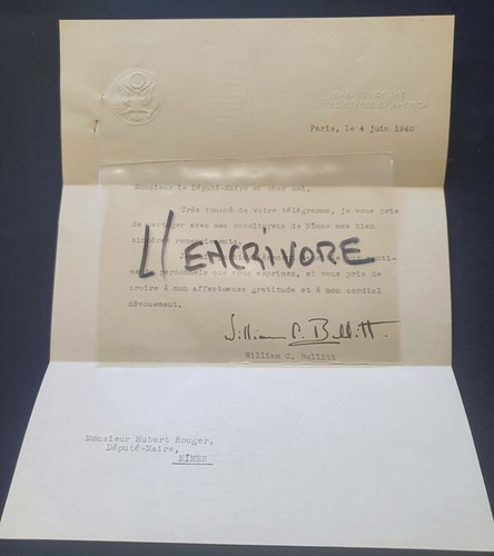 Lettre tapuscrite signée - , de