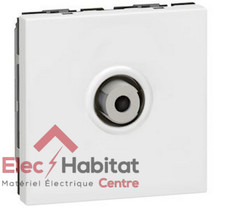 Prise télévision typeF simple Mosaic- blanc Legrand 078780