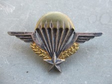 (6) Rare insigne militaire brevet parachutiste numéroté 203*** Para Guerre Armée
