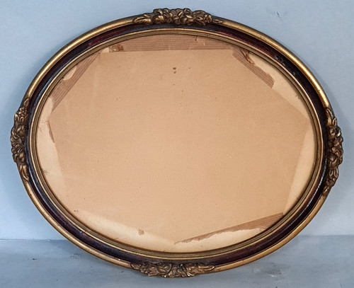 Cadre ancien ovale verre - ancien,