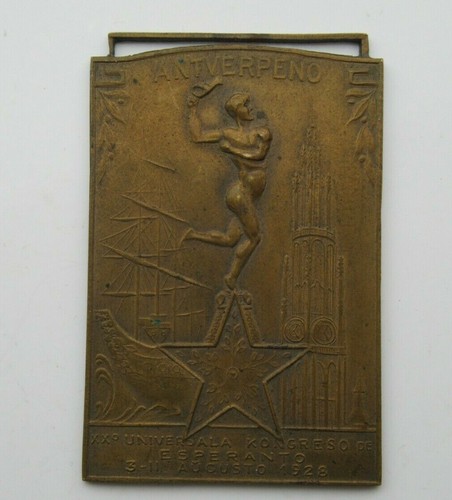 Medaille art deco bronze 1928 - bronze,
