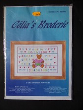 § kit broderie point de croix Célia's Broderie : l'abécédaire de nounours