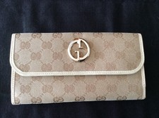 Gucci Porte-cartes femme en toile GG