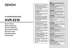Denon AVR-2310 Receiver Owners