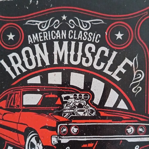 Plaque métal american - métal, «