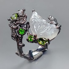 Bague en labradorite naturelle