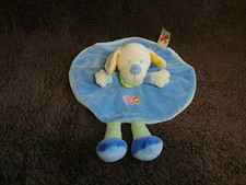 doudou plat rond chien bleu jaune vert avec jambes Nicotoy Simba toys  Etat neuf