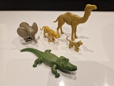 PLAYMOBIL Animaux Zoo Savanne Sauvage Chameau, Éléphant, Crocodile, Lions