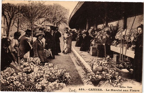 Cpa cannes marché aux - cpa,