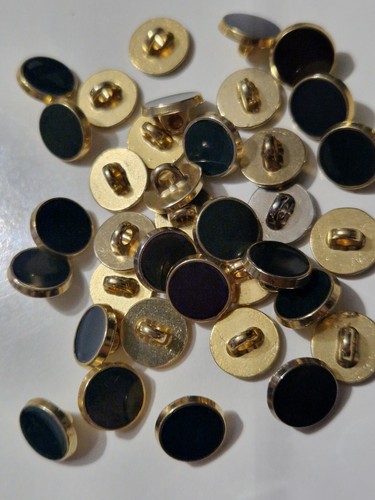 Lot boutons metal noir - 10,