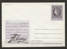 Poland enveloppe pré affranchie Frédéric CHOPIN musique musicien piano