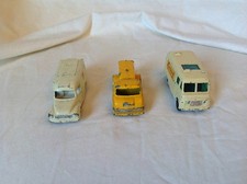 Rare Old Lot of Three Old Truck Van Ambulance Diecast Toys From England  L@@@@@K