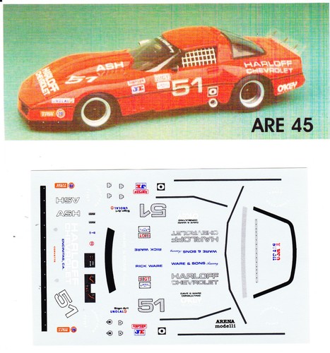 Decal corvette harloff - corvette, #51