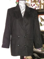 Manteau caban noir 100% laine