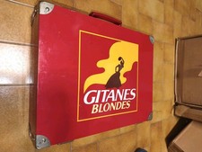 Valise publicitaire Métallique Gitanes Blondes Bon état 