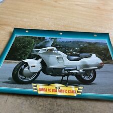 Honda PC800 1989 Pacific coast 800 PC fiche carte moto passion collection Atlas