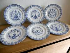 SIX ASSIETTES PLATES FAIENCE