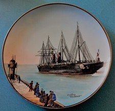 *ASSIETTE PORCELAINE*H&Co HAVILAND LIMOGES*PAQUEBOT LA SAVOIE* SORTANT DU HAVRE