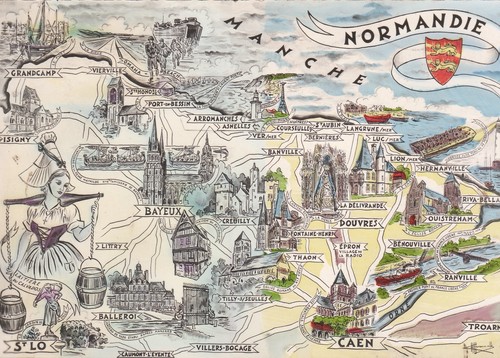 Cpsm normandie carte - cpsm,