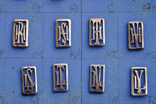 Monogramme argent art - monogramme, en