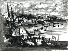 MOULY    MARCEL      AQUARELLE