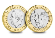 2023 Jersey Traditionnel BAR Pub Jeux - Billard - 2 Deux Livre Pièce de Monnaie