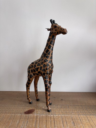 Girafe cuir deco vintage - cuir,