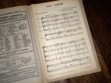 Ave verum transcrit 4 voix mixtes orgue par Harvard de La Montagne 1951 Sabadini