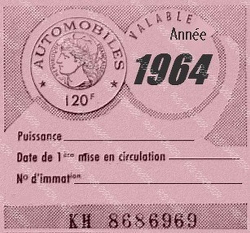 Vignette 1964 autocollante - 1964,