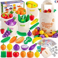 SEMKOTREE Dinette Enfant, Accessoire Cuisine Enfant Aliment Cuisine Fruits et