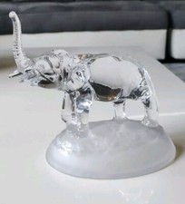Sculpture Eléphant d'Afrique en Cristal d'Arques Par JG Durand. Dim 14,5 x 16 cm