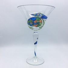 Grande coupe en verre soufflé et peint modèle Rêveries de Paul Nagel XXème