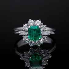 Bague diamant émeraude