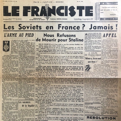 Journal franciste - journal, le