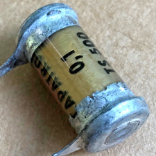1 Condensateur CAPATROP Papier Huilé NOS 100nF 500V / 1500V 0,1µF  Testé ok PIO