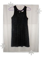 C - Robe Fantaisie Habillée Noire Brillante Mini Molly Bracken T 12 / 14 ans