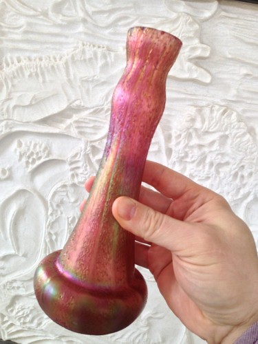 Beau vase verre irisé loetz - irisé,