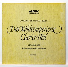 RALPH KIRKPATRICK – JS BACH well-tempered clavier ARCHIV 2xLPs box EX+