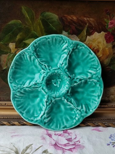 Ancienne assiette huîtres - ancienne,