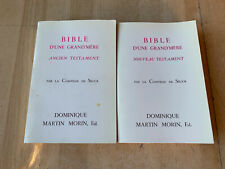 lot 2 Livres Bible d'une Grand-mère : Ancien Nouveau Testament - Segur / M Morin
