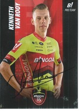 TDF-CYCLISME cp   Autographe de  KENNETH  VAN  ROOY    team  BINGOAL